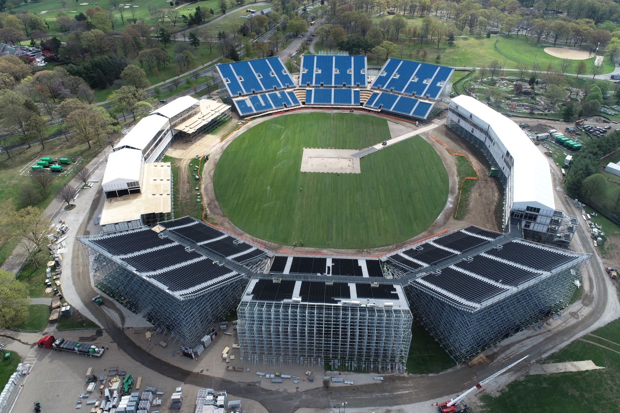 Nassau County International Cricket Stadium completes critical milestone with pitch installation